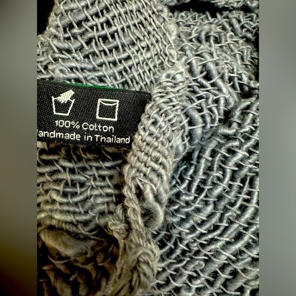 NWT 100% cotton blue scarf natural fibers new with tag Stockings stuffer - Picture 3 of 6